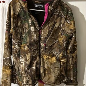 Realtree Women's Camo Utility Jacket with Pink Accents